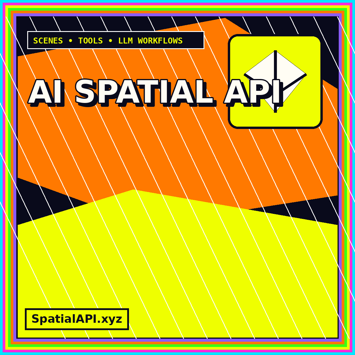 Typography artwork for AI Spatial APIs for LLM Workflows