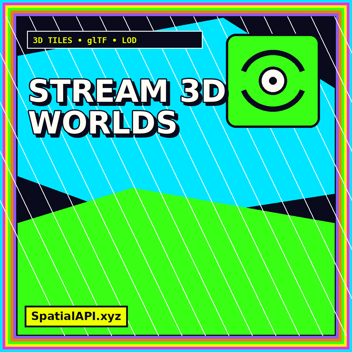 Typography artwork for Streaming 3D Worlds