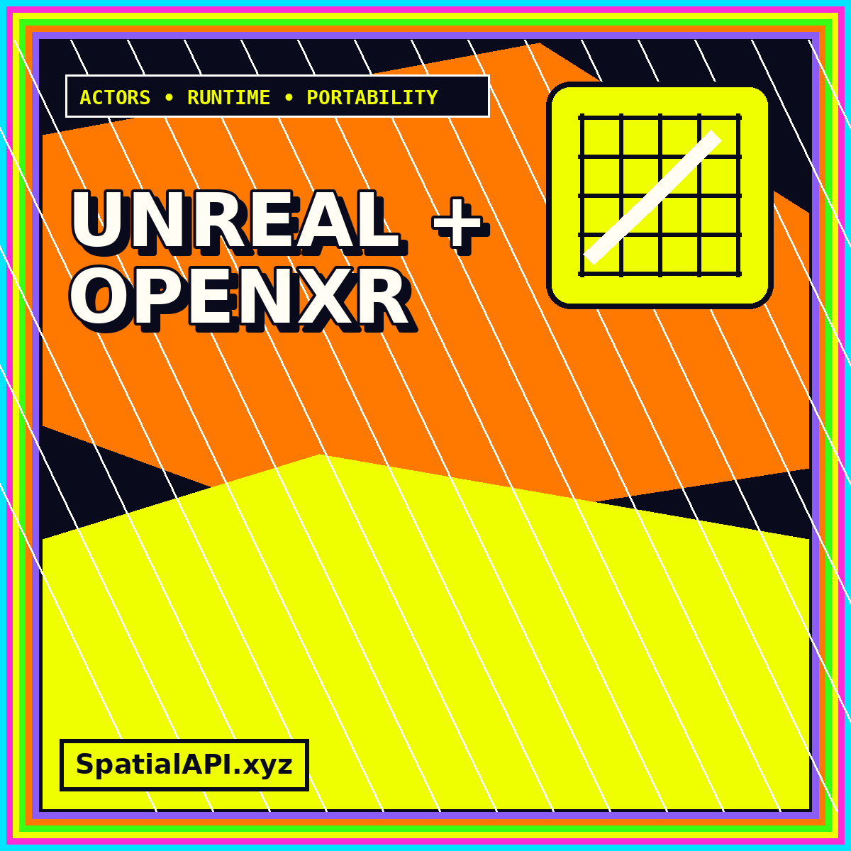 Typography artwork for Unreal + OpenXR Architecture