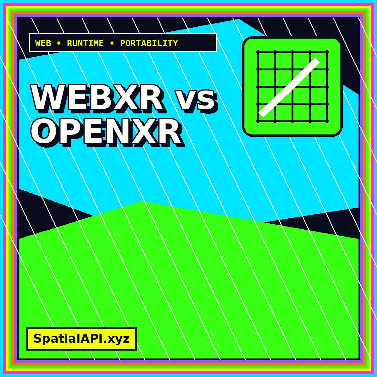 Typography artwork for WebXR vs OpenXR